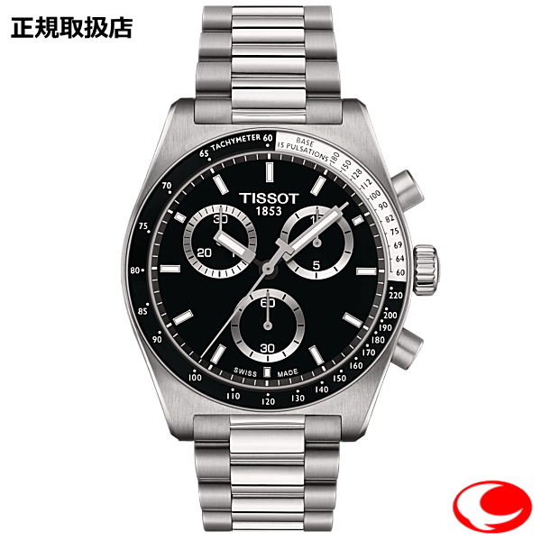 【TISSOT】ティソ Tissot PR516 クロノグラフ クォーツ メンズ 腕時計 ブラック  T149.417.11.051.00  T1494171105100  40ミリ（国内正規販売店）