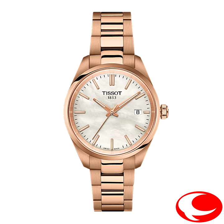 【TISSOT】ティソ PR 100 34mm T1502103311100 T150.210.33.111.00 ホワイトマザー・オブ・パール文字盤 10気圧防水 サファイアガラス ローズゴールドPVD 【ティソ国内正規販売店】【正規２年間保証】