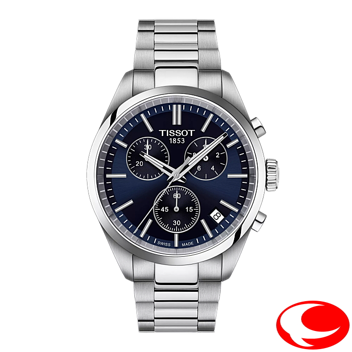 ティソ ピーアール100 クロノグラフ TISSOT PR100 CHRONOGRAPH クオーツ  T150.417.11.041.00 ブルー文字盤  メンズウォッチ 10気圧防水【ベストセラーモデル】【T1504171104100】