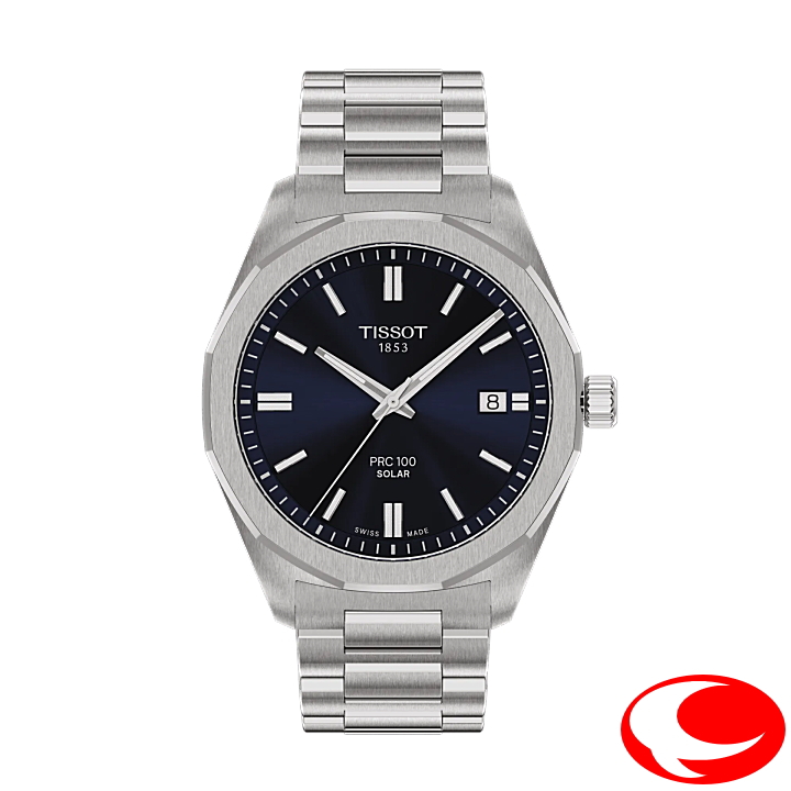 【TISSOT】ティソ PRC100 ピーアールシー 100 Solar Quartz ライトマスターソーラーテクノロジー搭載 ソーラークォーツ 39mm T151.422.11.041.00 T1514221104100 10気圧防水 ブルー文字盤