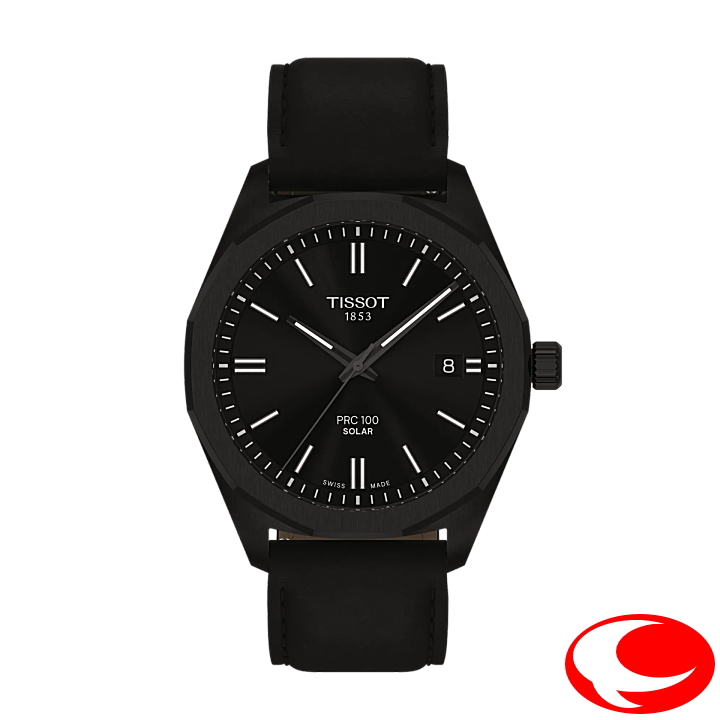 【TISSOT】ティソ PRC100 ピーアールシー 100 Solar Quartz ライトマスターソーラーテクノロジー搭載 ソーラークォーツ 39mm T151.422.36.051.00 T1514223605100 10気圧防水 ブラック文字盤