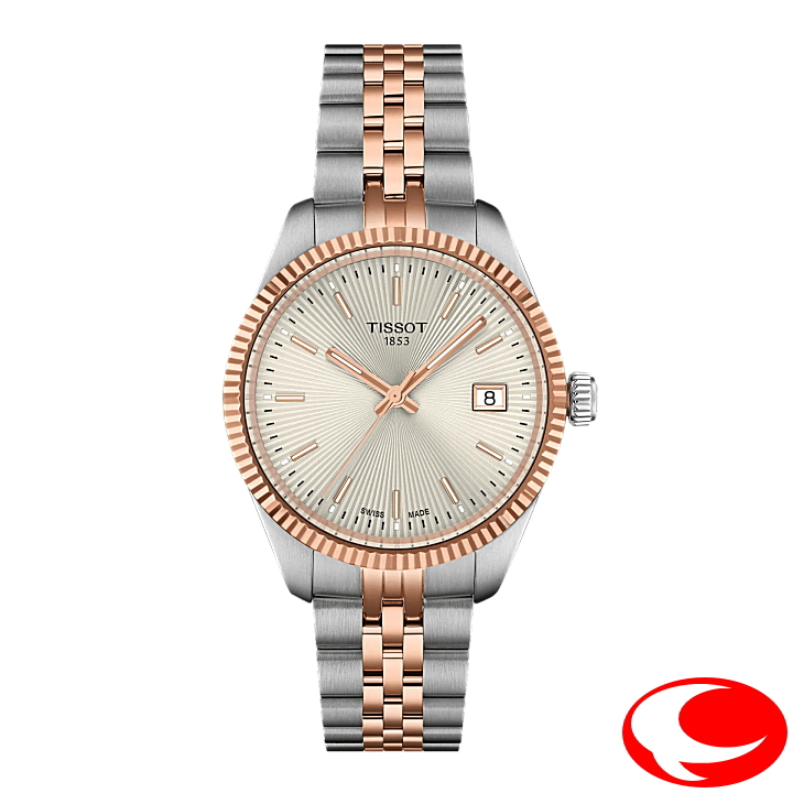 【TISSOT】ティソ バラード 34mm クオーツ サファイアクリスタルガラス 10気圧防水 シャンパンシルバー文字盤 ローズゴールドカラー T1562102203101 T156.210.22.031.01【TISSOT正規販売店】【TISSOT正規販売店】【正規メーカー２年間保証付き】