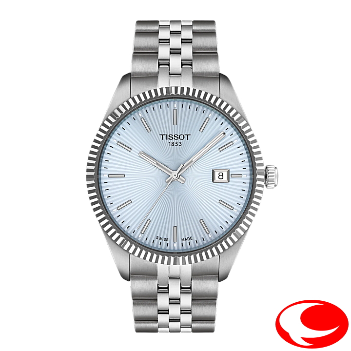 【TISSOT】ティソ バラード 40mm クオーツ サファイアクリスタルガラス 10気圧防水 アイスブルー文字盤 T1564101135100 T156.410.11.351.00【TISSOT正規販売店】【正規２年間保証付き】