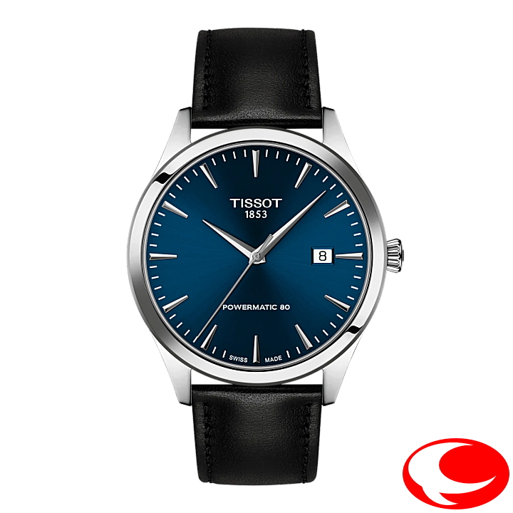 【TISSOT】ティソ クラシック ドリーム 40mm 80時間パワーリザーブ 10気圧防水 ブルー文字盤 T1584071604100 T158.407.16.041.00 ブラックレザーベルト【ティソ正規販売店】【正規2年間保証】