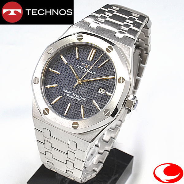 テクノス(TECHNOS) 腕時計　5気圧防水　T9539SU(新品番T9C07SN)  最新定番モデル　 ブルー文字盤