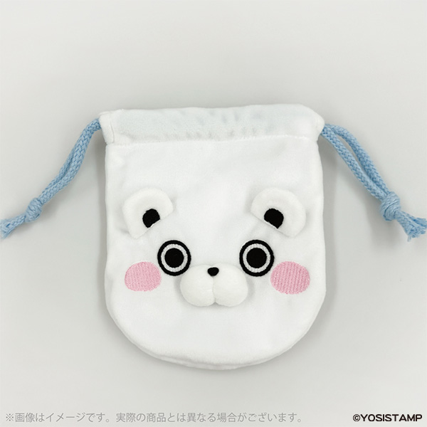 ヨッシースタンプ ぬいぐるみダイカット巾着 くまさん	