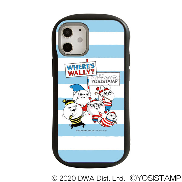 ヨッシースタンプ×ウォーリーをさがせ！ i select iPhone 12 mini 対応ケース ブルー