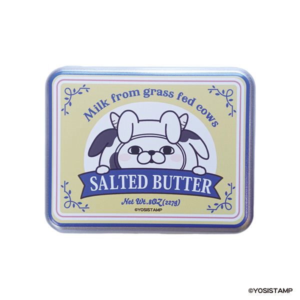ヨッシースタンプ　スクエア―缶（バター缶風）