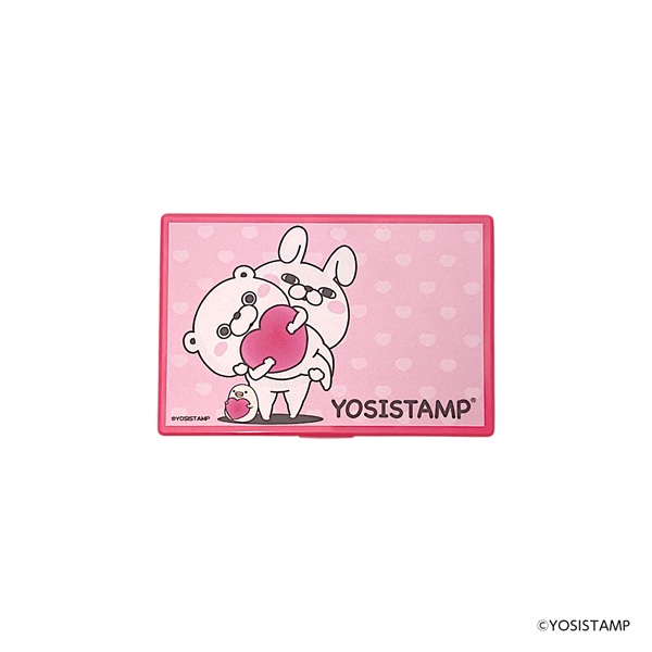 ヨッシースタンプ　フレークシール入りカードケース　ピンク