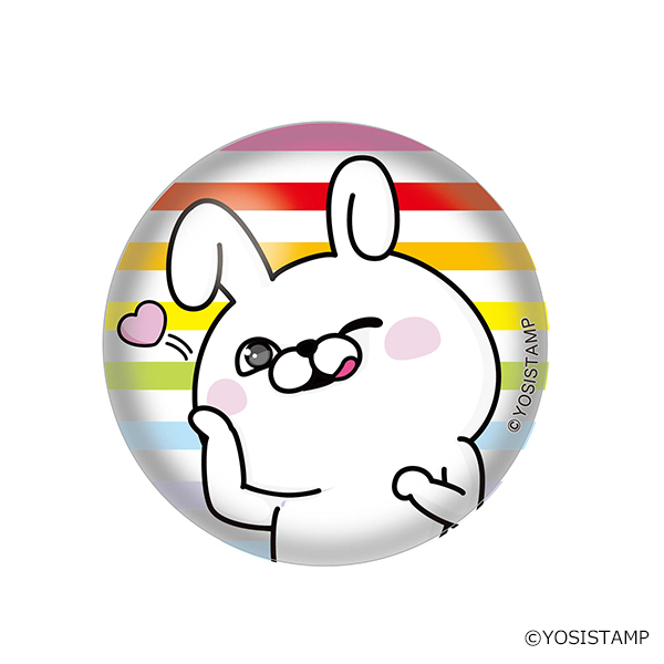 ヨッシースタンプ　ガラスピンズ　うさぎさんＡ　てへ　4580560320030
