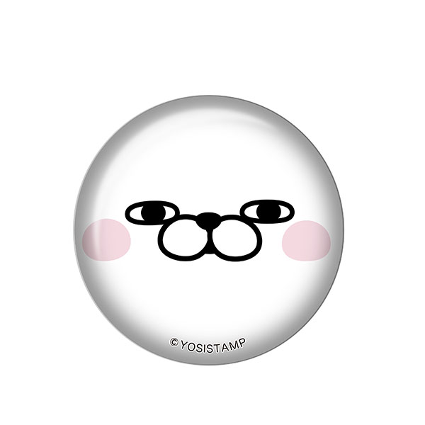 ヨッシースタンプ　缶バッジ（75mm）うさぎさんA フェイス 4580560322331