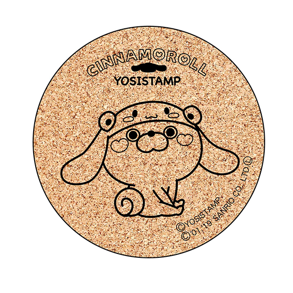 ヨッシースタンプ×サンリオキャラクターズ　コルクコースター　くまさん　4580560325424