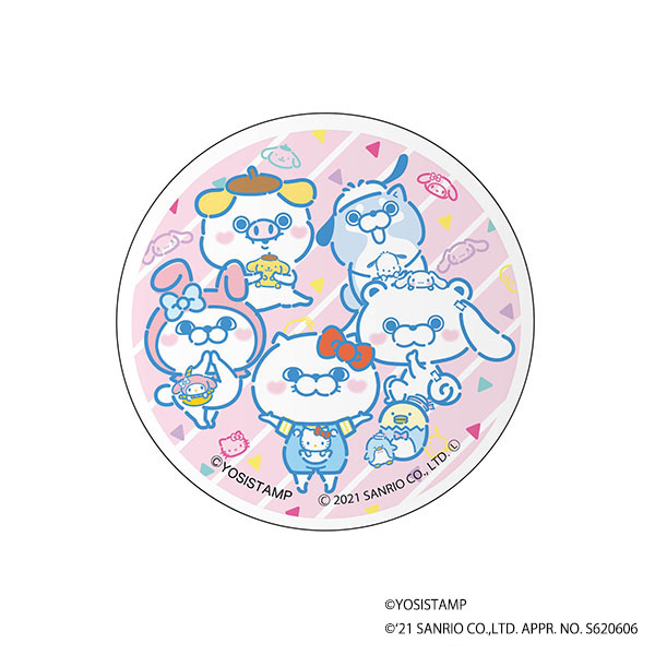 ヨッシースタンプ×サンリオキャラクターズ　パステルポップ　クリップマグネット　集合　4580721960952
