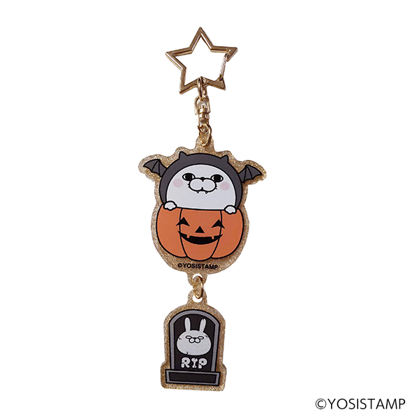 ヨッシースタンプ　ハロウィン柄アクキー　ぬこさま