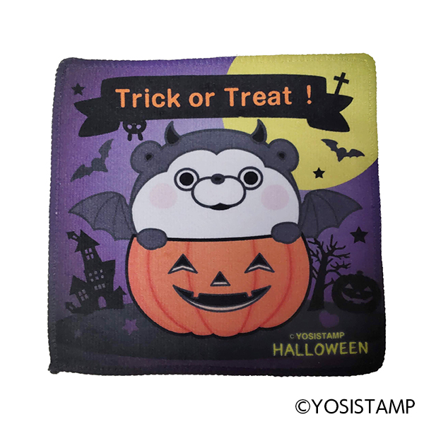 ヨッシースタンプ　ハロウィン柄ハンドタオル　くまさん