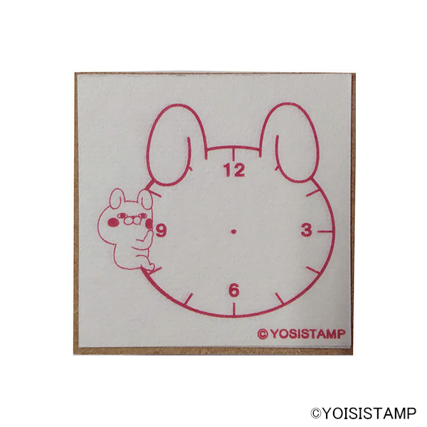 スタンプ大　うさぎさん時計