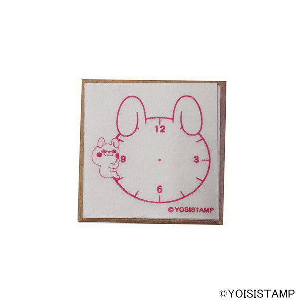スタンプ小　うさぎさん時計