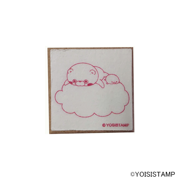 スタンプ小　くまさん雲