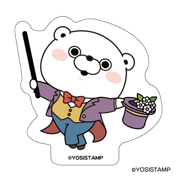 ステッカー　ヨッシースタンプ　サーカスくまさん