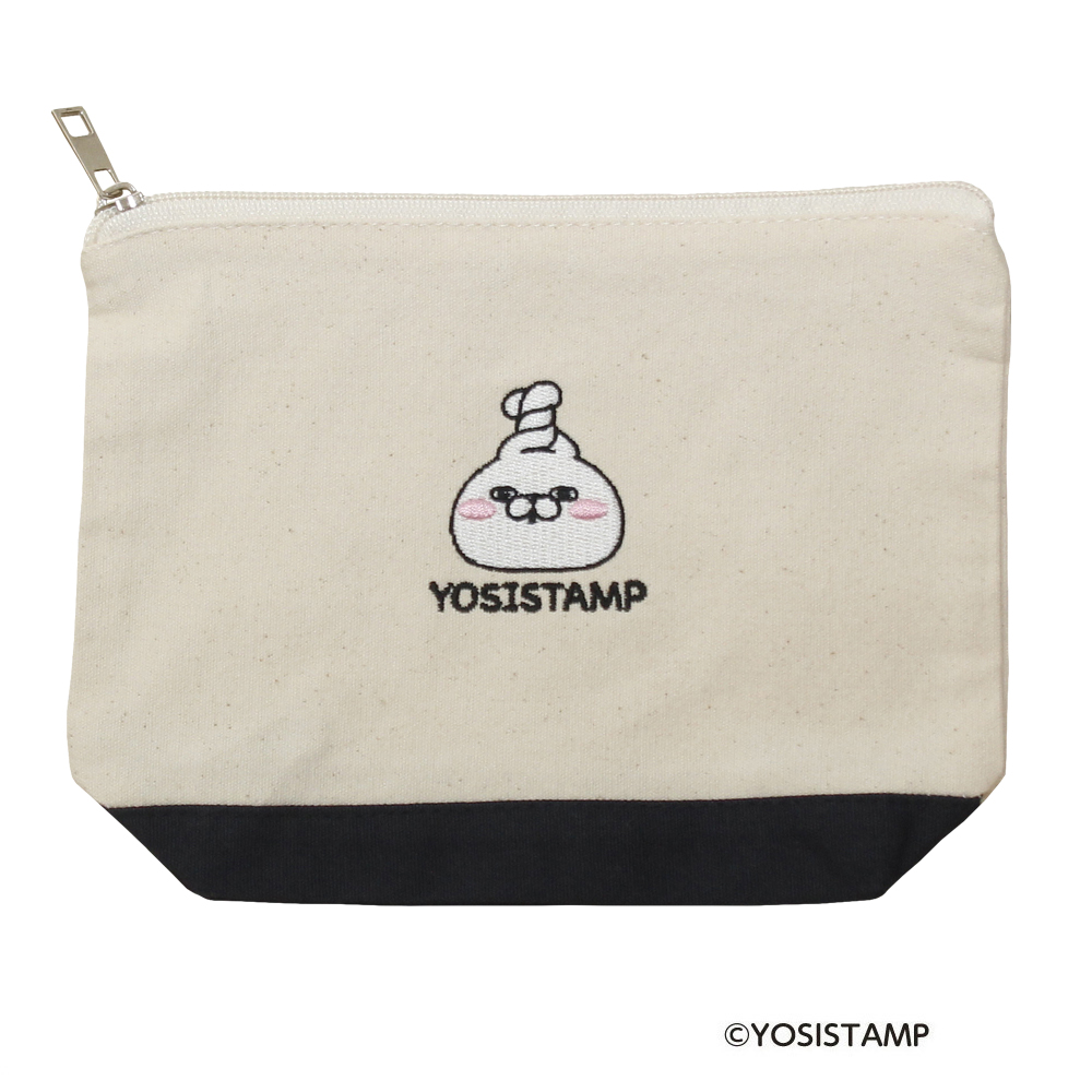 刺繍ポーチ（舟形）／聞こえなーい（うさぎさん）