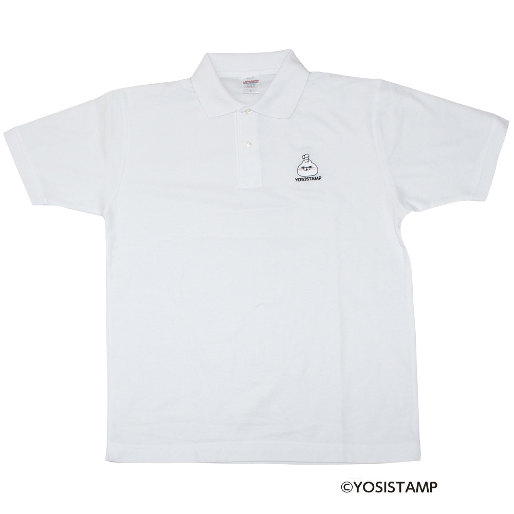 刺繍ポロシャツ（白）／聞こえなーい（うさぎさん）