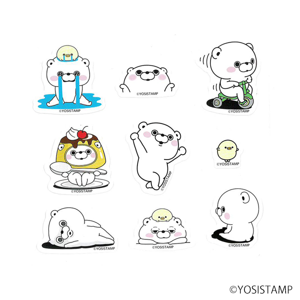 ヨッシースタンプ ペタペタシール くまさん
