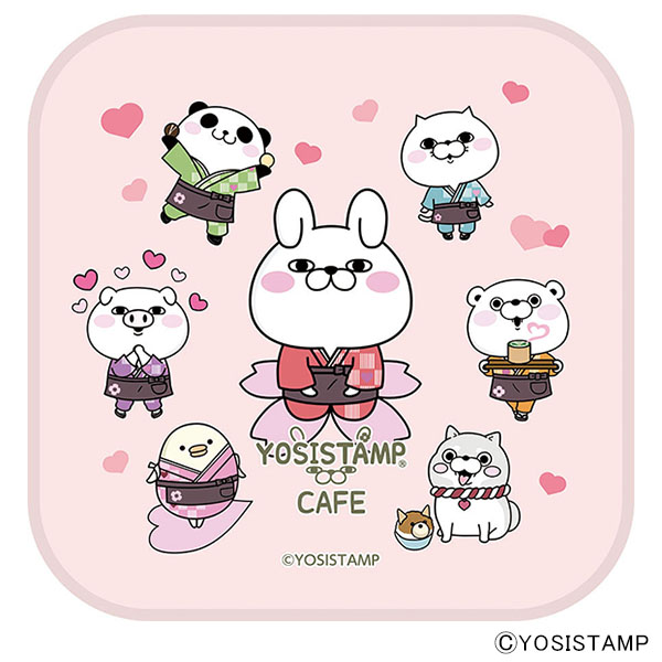 ヨッシースタンプ×大三萬年堂HANARE　カフェ　ミニタオルA