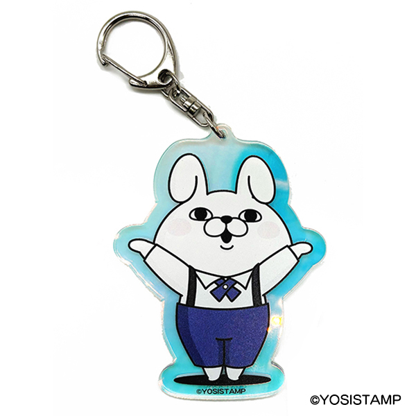 うさぎさん＆くまさん10周年オーロラアクリルキーホルダーうさぎさんA