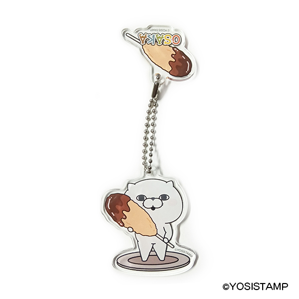 ヨッシスタンプ　大阪　二連アクリルキーホルダー　ぬこさま