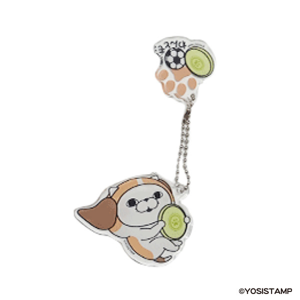 ヨッシースタンプわんとも2連キーホルダー ぬこさま
