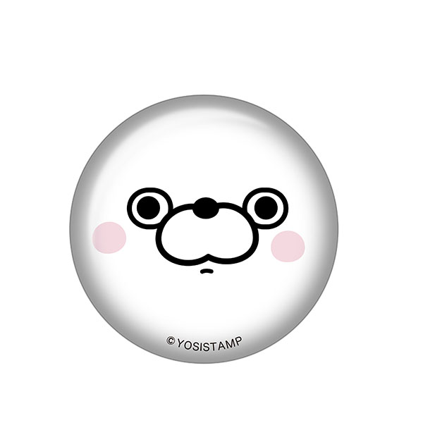ヨッシースタンプ 缶バッジ（75mm）くまさんA フェイス 4580560322348