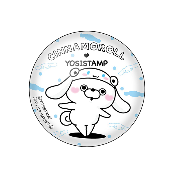 ヨッシースタンプ×サンリオキャラクターズ　ガラスマグネット　くまさん　4580560325479