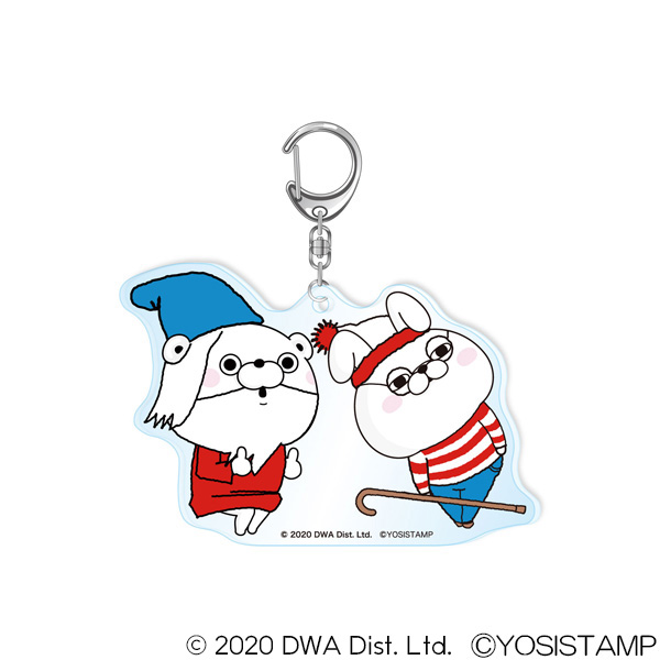 ヨッシースタンプ×ウォーリーをさがせ！　アクリルキーホルダー くまさん&うさぎさん 4580560335744