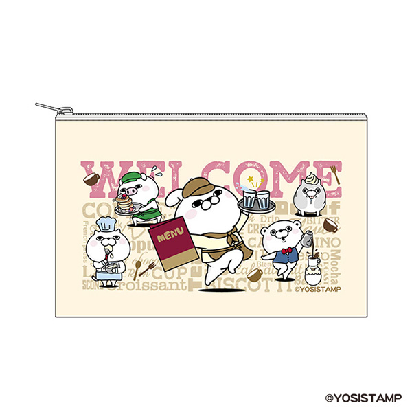 ヨッシースタンプ　ドルチェ　キャンバスフラットポーチ