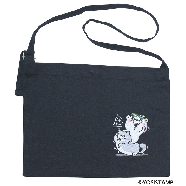 刺繍サコッシュ/くま100%(ヒャッハー）4582406516393