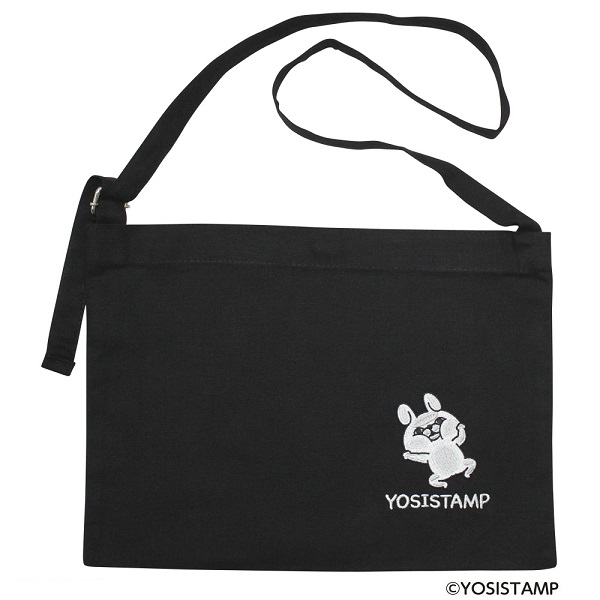 刺繍サコッシュ/うさぎ100%(ピタッ）　　　4582406516409