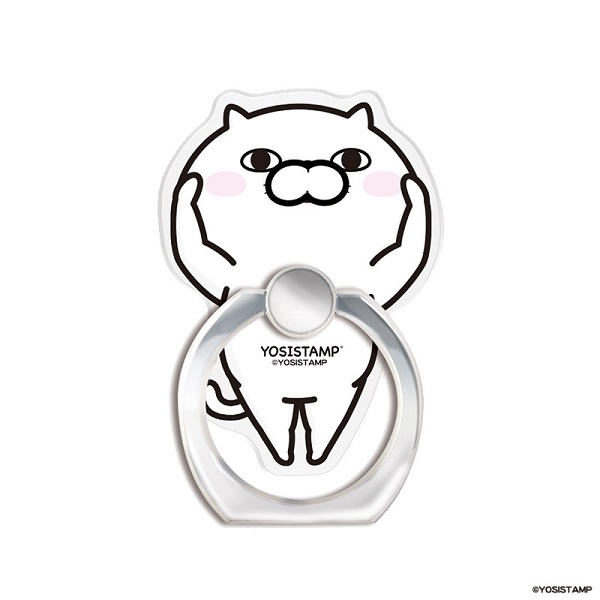 ヨッシースタンプ ダイカットスマートフォンリング ぬこさま