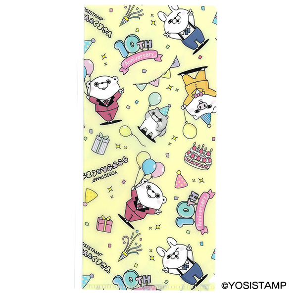 チケットホルダーうさぎさん＆くまさん10周年チラシ柄