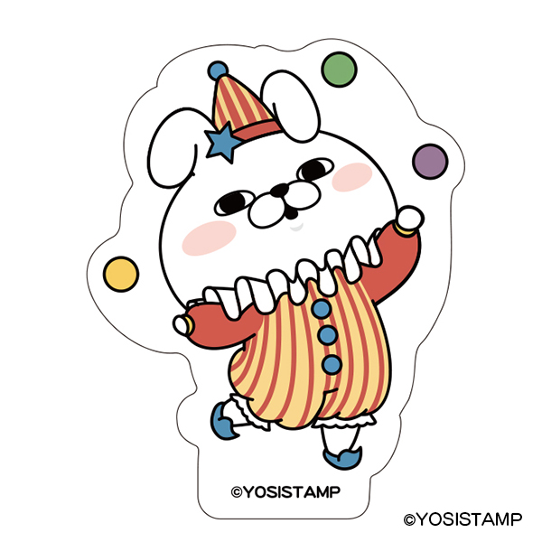 ステッカー ヨッシースタンプ サーカスうさぎさん