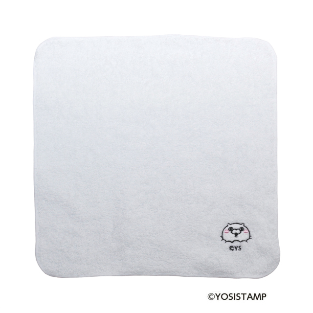 刺繍今治ハンドタオル・白/ポコッ(ぬこさま)