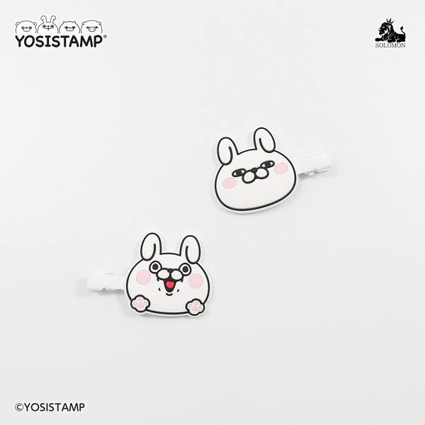 ヨッシースタンプ 前髪クリップ うさぎさん