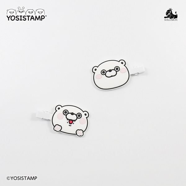ヨッシースタンプ 前髪クリップ くまさん