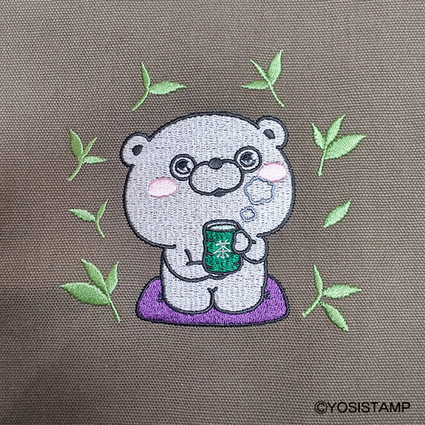 八女お茶バージョン刺繍トートSくまさん