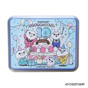 ヨッシースタンプ　スクエア―缶（うさぎさん＆くまさん10ｔｈ）