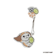 ヨッシースタンプわんとも2連キーホルダー　ぬこさま