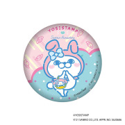 ヨッシースタンプ×サンリオキャラクターズ　パステルポップ　キラキラ缶バッジ　うさぎさん　4580721960938