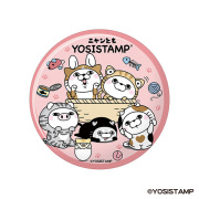 ヨッシースタンプニャンとも キラキラ缶バッジ（集合）