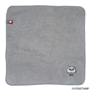 刺繍今治ハンドタオル・グレー／ポコッ（ぶたさん）
