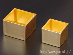 金箔貼りクリア枡