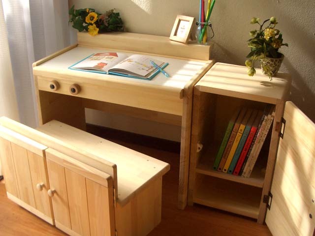 送料無料】木製ままごとキッチン《キッズ変身デスク》シングルタイプ 